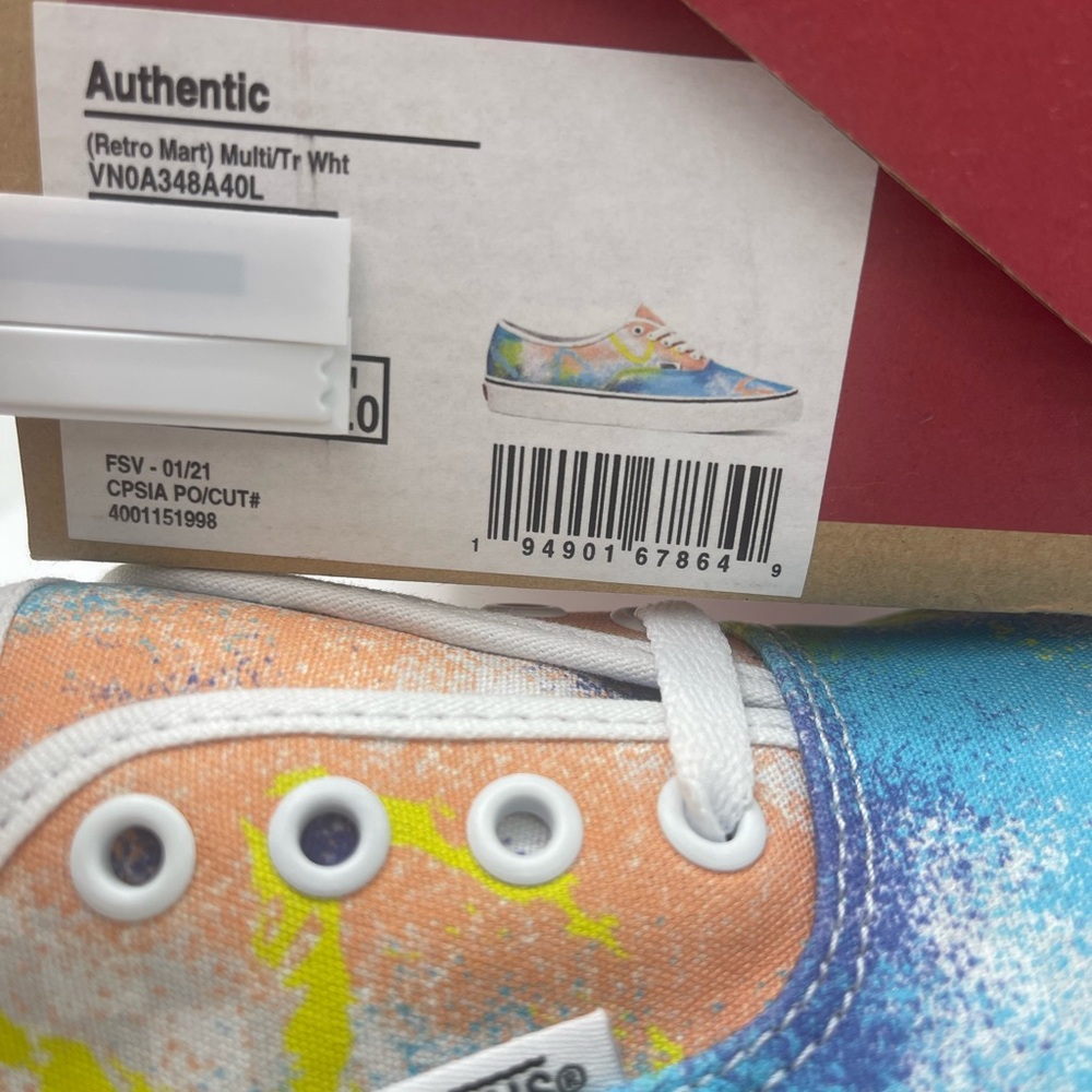 Vans Men’s Authentic (Retro Mart) Multi/True White Sneakers
VN0A348A40L - Picture 16 of 16